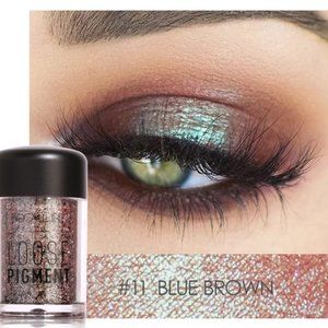 FOCALLURE Loose Glitter Pigments Eye Shadow, #11 Blue Brown